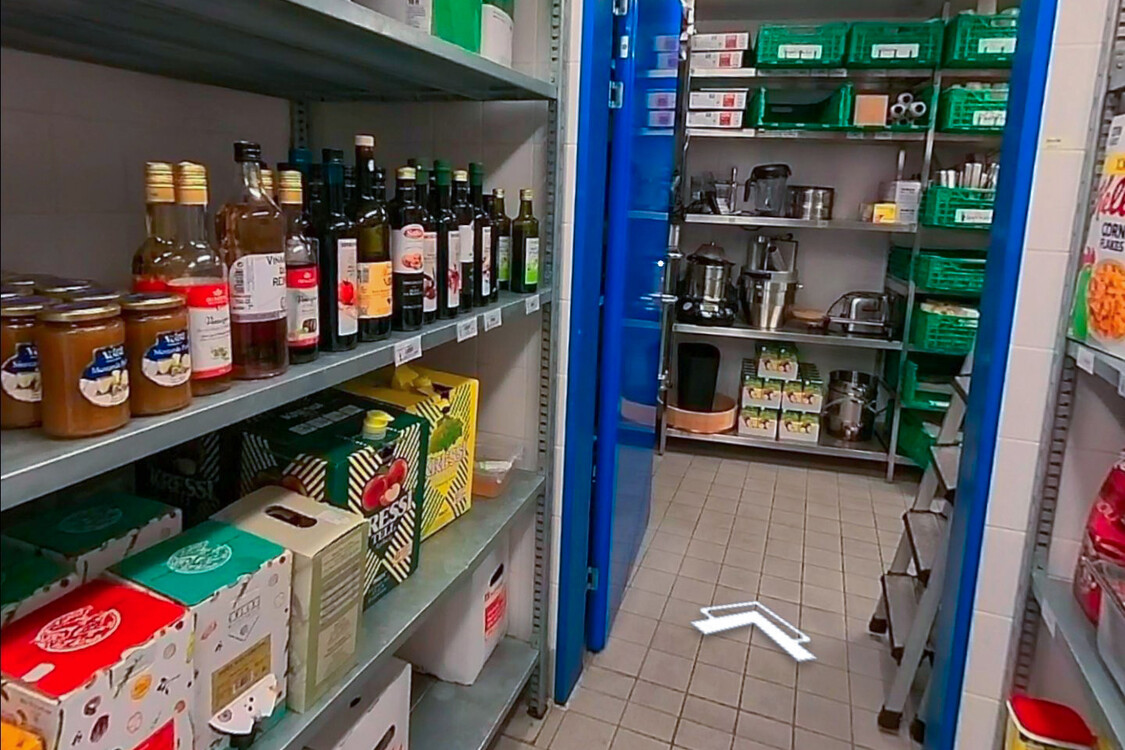 Visueller Lagerraum von Nahrungsmitteln.