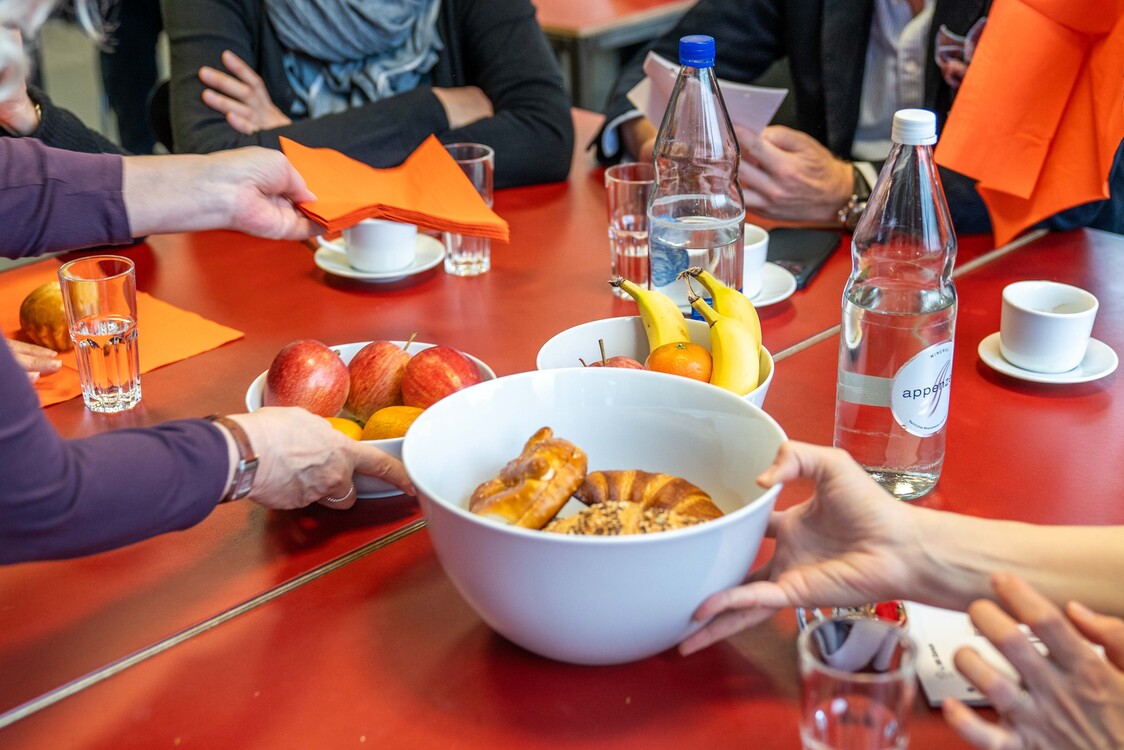 Das Essen beim Morgengipfel