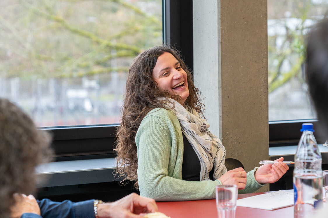 Eine Teilnehmerin des Morgengipfels