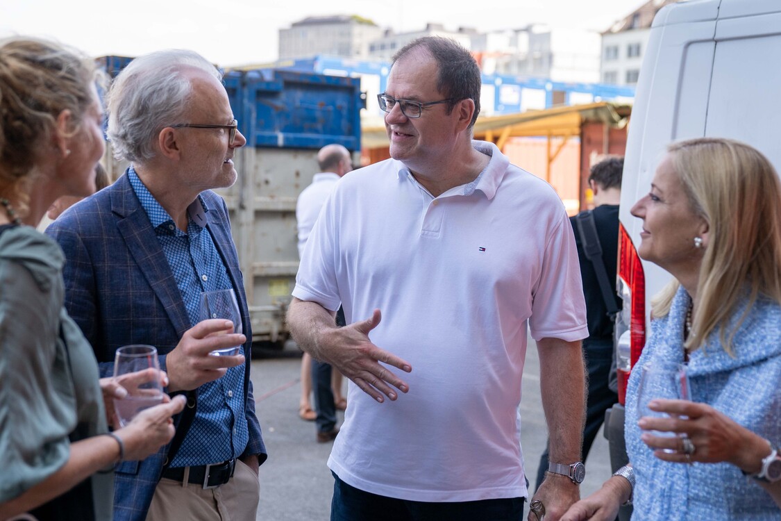 spatenstich umbau militärkaserne zürich, martin klee, rektor kme, mit stephan berndt, rektor eb zürich