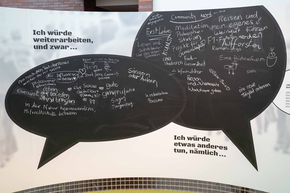 Der Kurs Integrationsvorlehre (INVOL) der EB Zürich besucht das Voegele Kultur Zentrum.