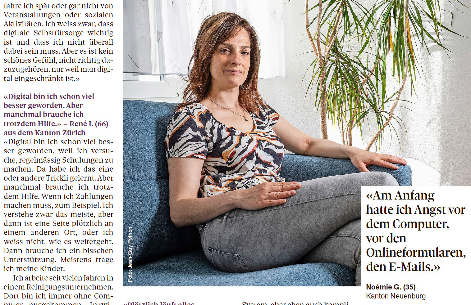 Noémie G. berichtet in der SonntagsZeitung vom 12. April 2026 über seinen Umgang mit digitalen Geräten im Alltag.