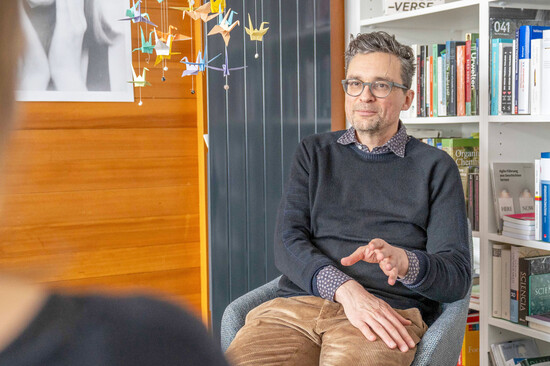 Thomas Berset, Rektor der Kantonssschule Schüpfheim, im Gespräch